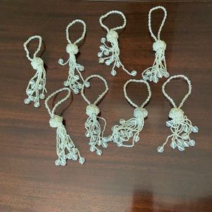 Silver Beaded Napkin Rings